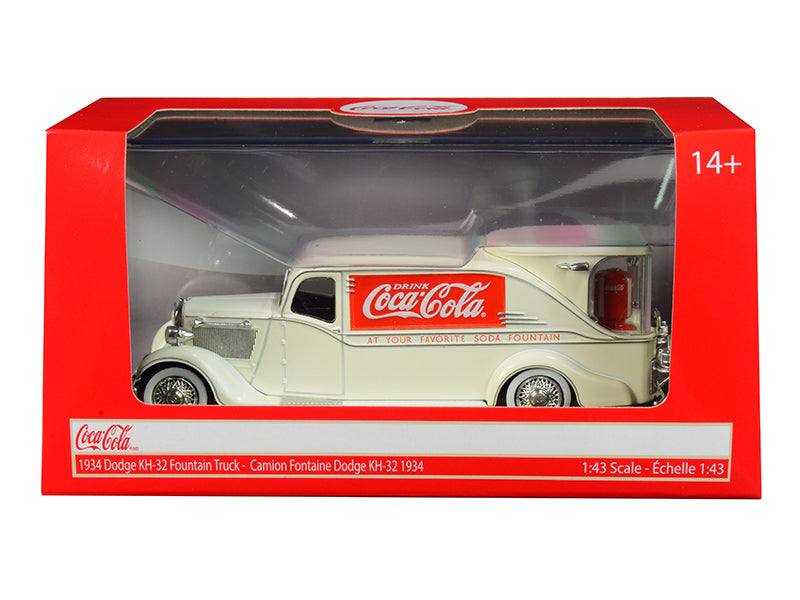 1934 Dodge KH-32 Streamline Fountain Truck "Coca-Cola" Cream 1/43 Diecast Model Car