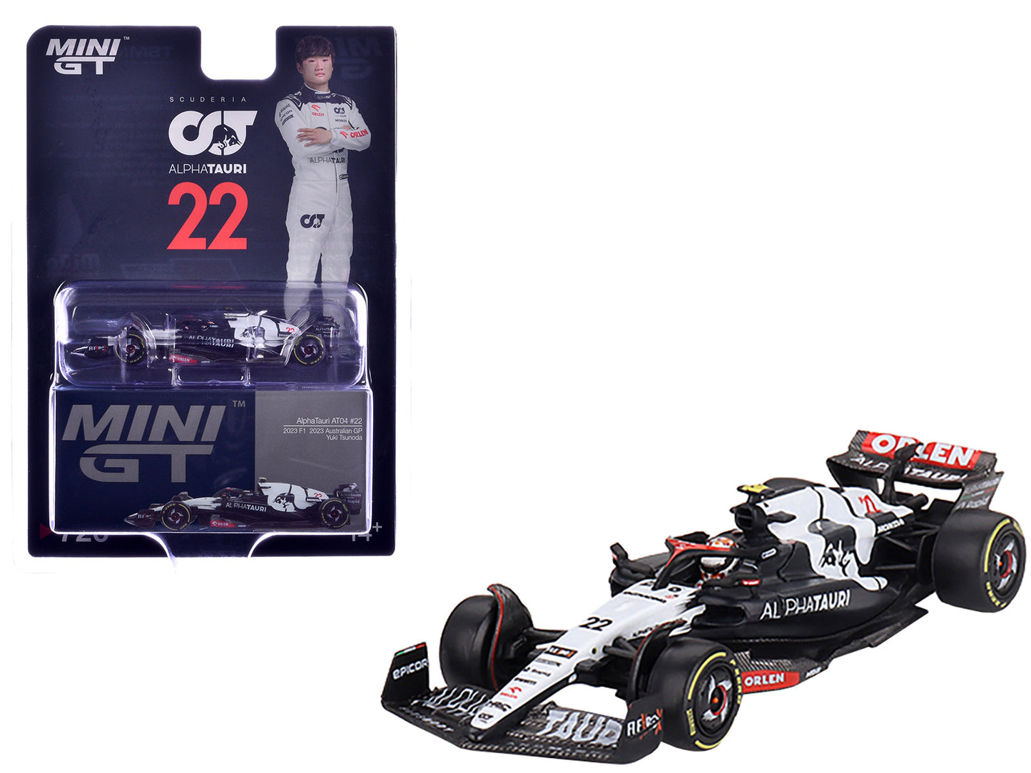 AlphaTauri AT04 #22 Yuki Tsunoda Formula One F1 "Australian GP" (2023) Limited Edition 1/64 Diecast Model Car