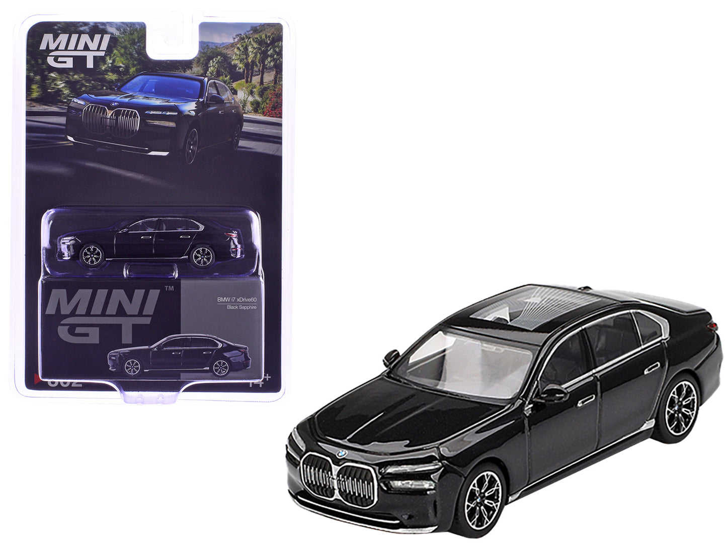 BMW i7 xDrive60 Black Sapphire Limited Edition 1/64 Diecast Model Car