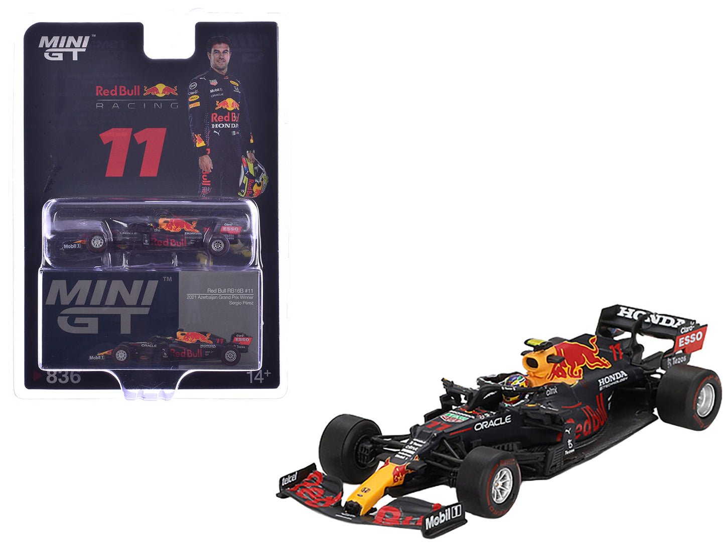 Red Bull RB16B #11 Sergio Perez Winner Formula One F1 "Azerbaijan GP" (2021) Limited Edition 1/64 Diecast Model Car