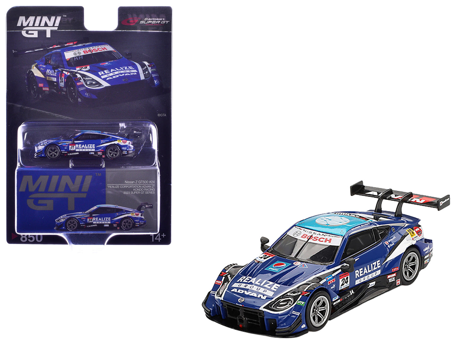Nissan Z GT500 #24 Daiki Sasaki - Kohei Hirate "Kondo Racing - Realize Group" "Super GT Series" (2023) Limited Edition 1/64 Diecast Model Car