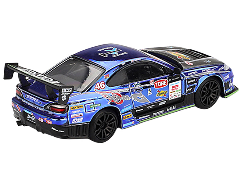 Nissan Silvia (S15) D-MAX RHD (Right Hand Drive) #46 Masao Suenaga "D-MAX Racing" "D1 Grand Prix" (2023) Limited Edition 1/64 Diecast Model Car