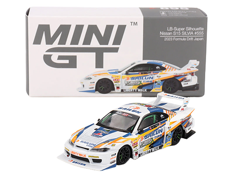 Nissan "LB-Super Silhouette" S15 SILVIA RHD (Right Hand Drive) #555 Yukio Fausto "Formula Drift Japan" (2023) Limited Edition 1/64 Diecast Model Car