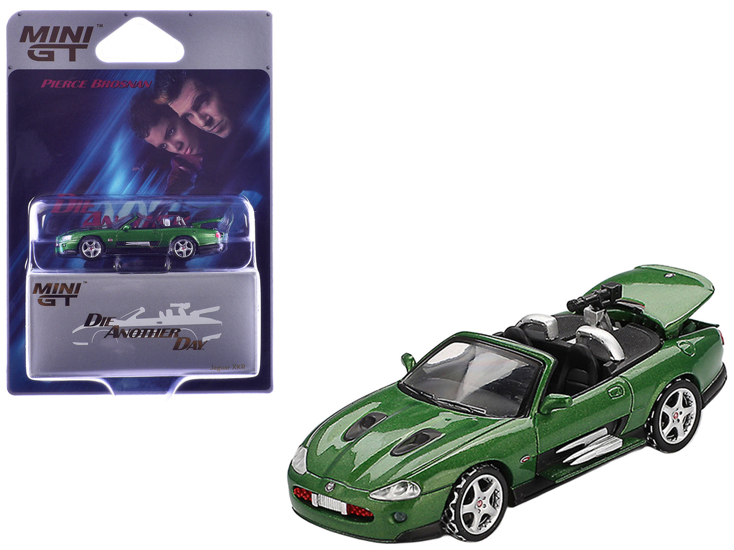 Jaguar XKR Green Metallic 007 James Bond "Die Another Day" (2002) Movie Limited Edition 1/64 Diecast Model Car