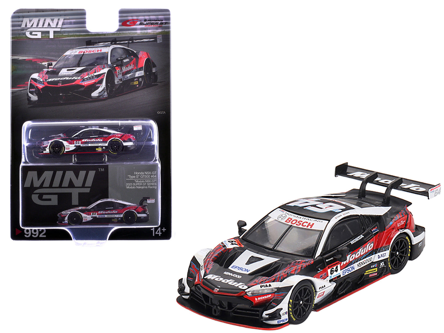 Honda NSX-GT "Type S" GT500 #64 Takuya Izawa - Kakunoshin Ohta "Modulo Nakajima Racing" "Super GT Series" (2023) Limited Edition 1/64 Diecast Model Car