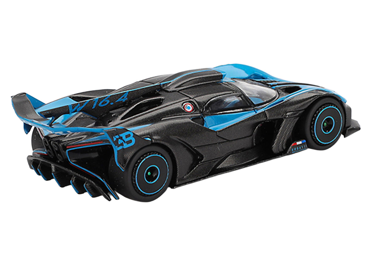 Bugatti Bolide Presentation Blue and Carbon Fiber Limited Edition 1/64 Diecast Model Car
