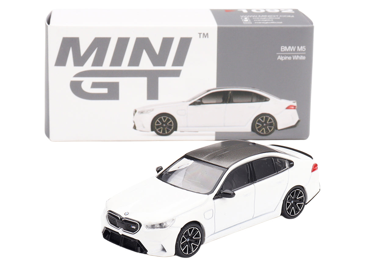 BMW M5 Alpine White with Carbon Top Limited Edition 1/64 Diecast Model Car