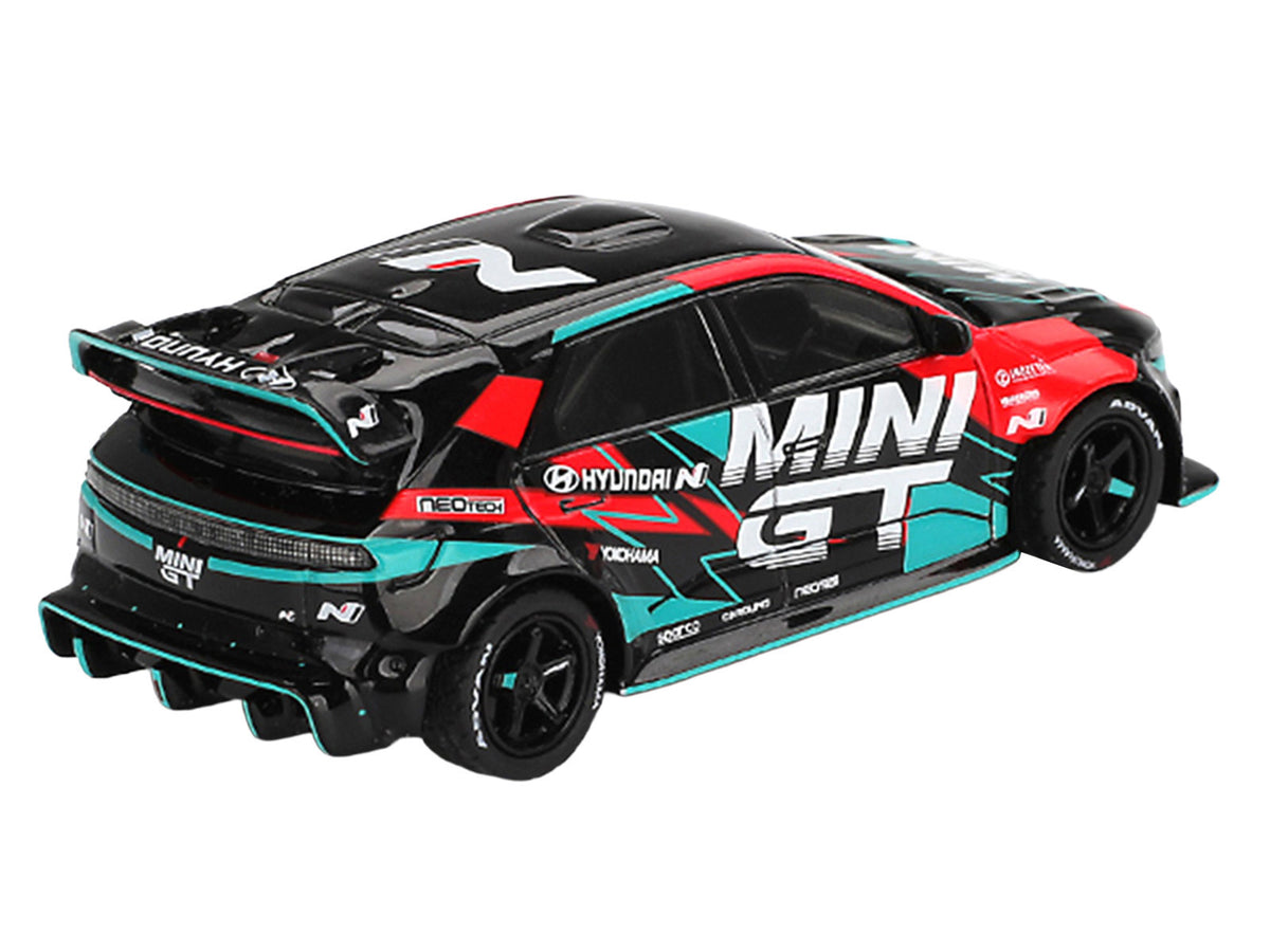 Hyundai Ioniq 5N RS-01T "Mini GT" Black with Graphics "2025 Tokyo Auto Salon" Limited Edition 1/64 Diecast Model Car