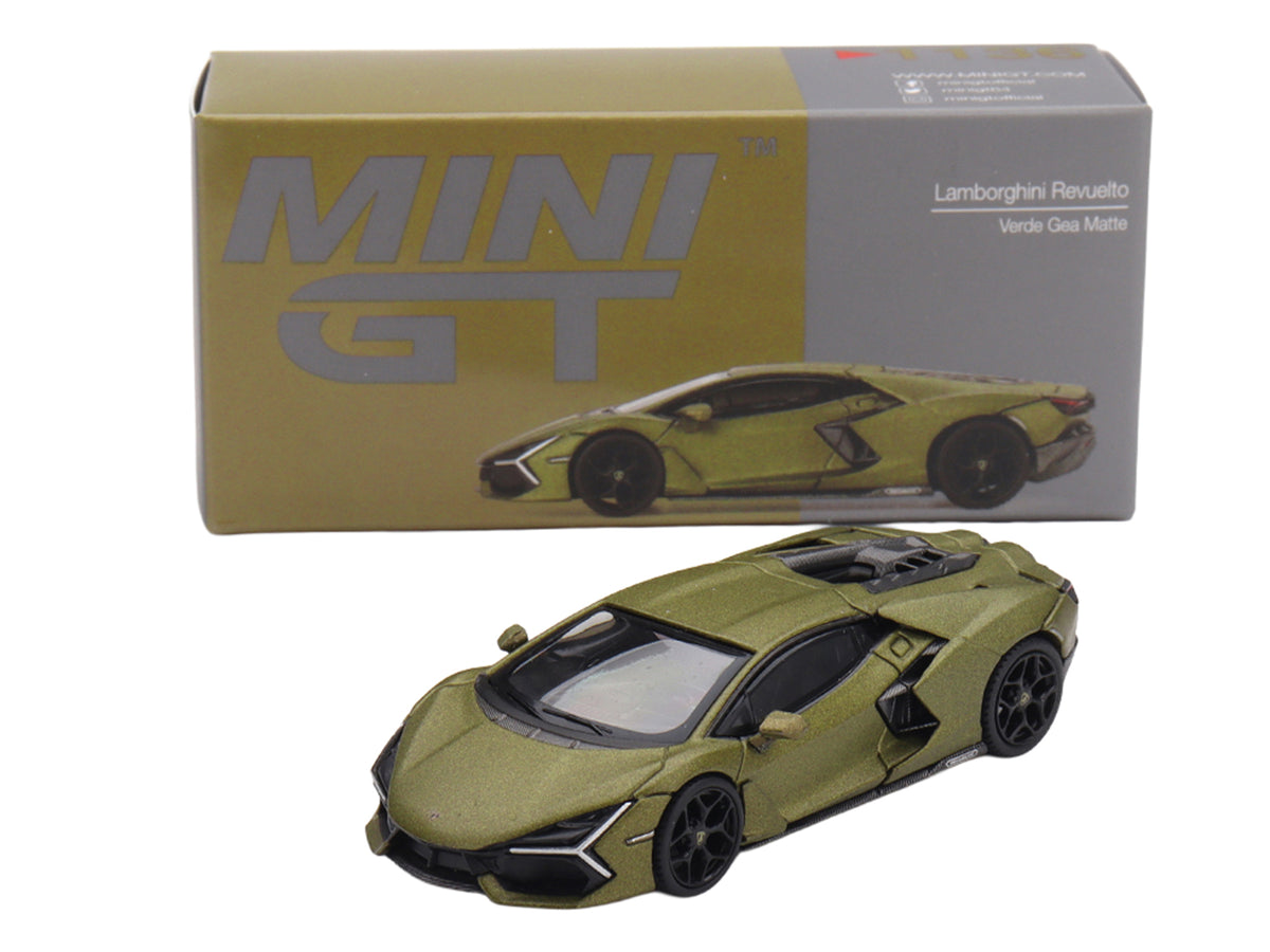 Lamborghini Revuelto Verde Gea Matte Green Metallic Limited Edition 1/64 Die Cast Model Car