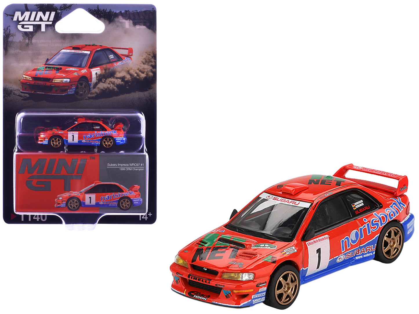 Subaru Impreza WRC97 #1 Armin Kremer - Fred Berssen Champion "Deutsche Rallye Meisterschaft (DRM)" (1999) Limited Edition 1/64 Diecast Model Car
