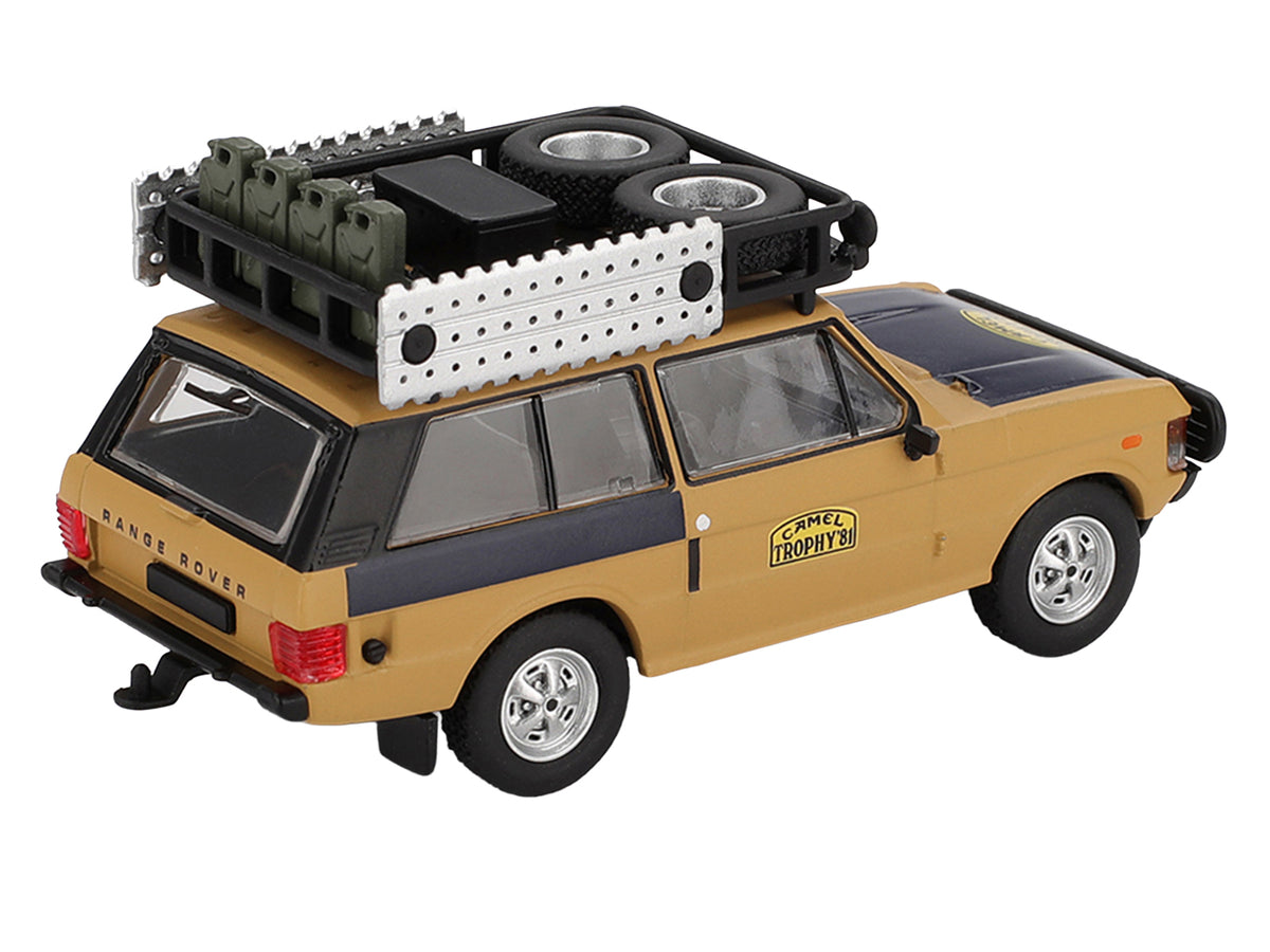 Range Rover with Roofrack "West Germany 1" Christian Swoboda - Knuth Mentel Winner "Camel Trophy Sumatra" (1981) Limited Edition 1/64 Diecast Model Car