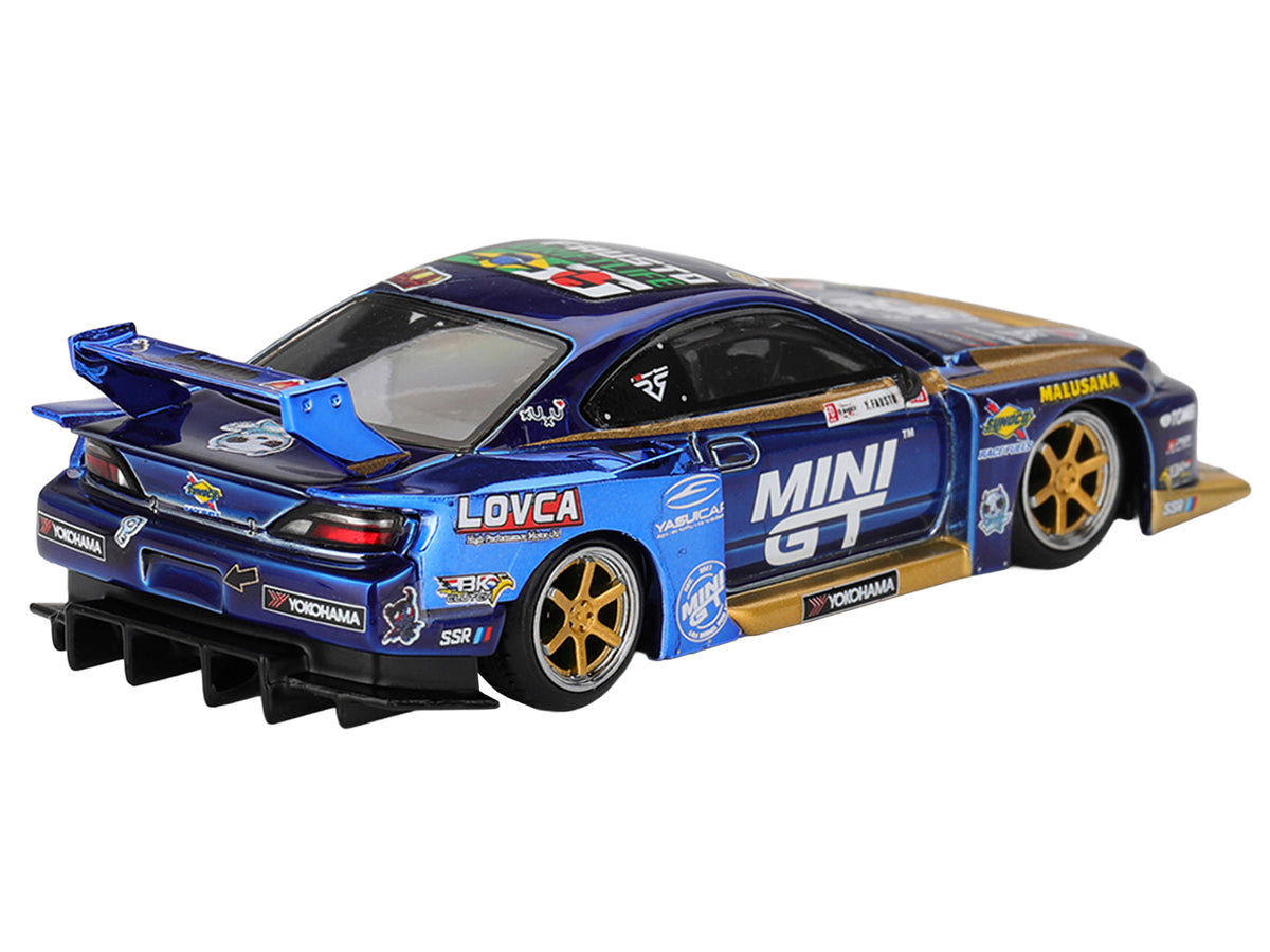 Nissan Silvia (S15) LB-Super Silhouette RHD (Right Hand Drive) #555 Yukio Fausto "Team MINI GT Liberty Walk" "Formula Drift Japan" (2025) Limited Edition 1/64 Diecast Model Car