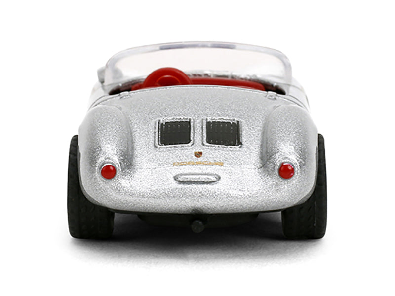 1955 Porsche 550 Spyder Silver Metallic with Red Interior "Collection" Series 1/64 Diecast Model Car