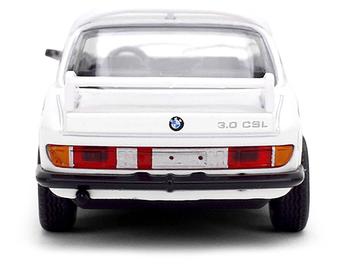1975 BMW 3.0 CSL White with Red and Blue Stripes "Collection" Series 1/64 Diecast Model Car