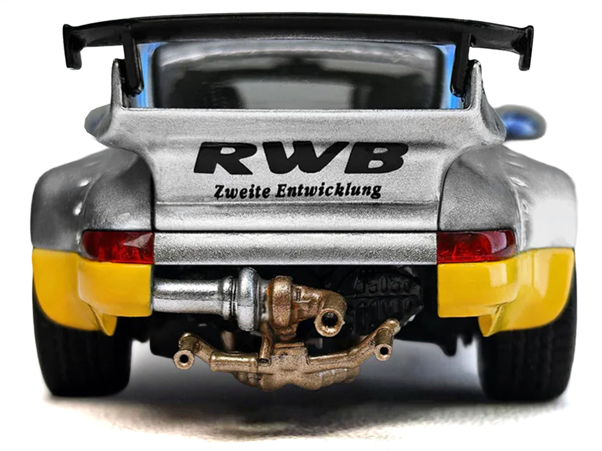 RWB 964 #7 "Ichiban Boshi - Martini Racing" Silver Metallic with Stripes 1/64 Diecast Model Car