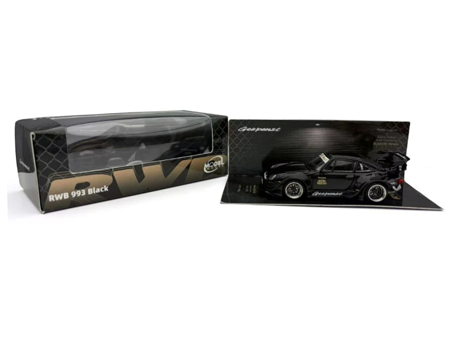 RWB 993 "Gespenst" Black 1/64 Diecast Model Car