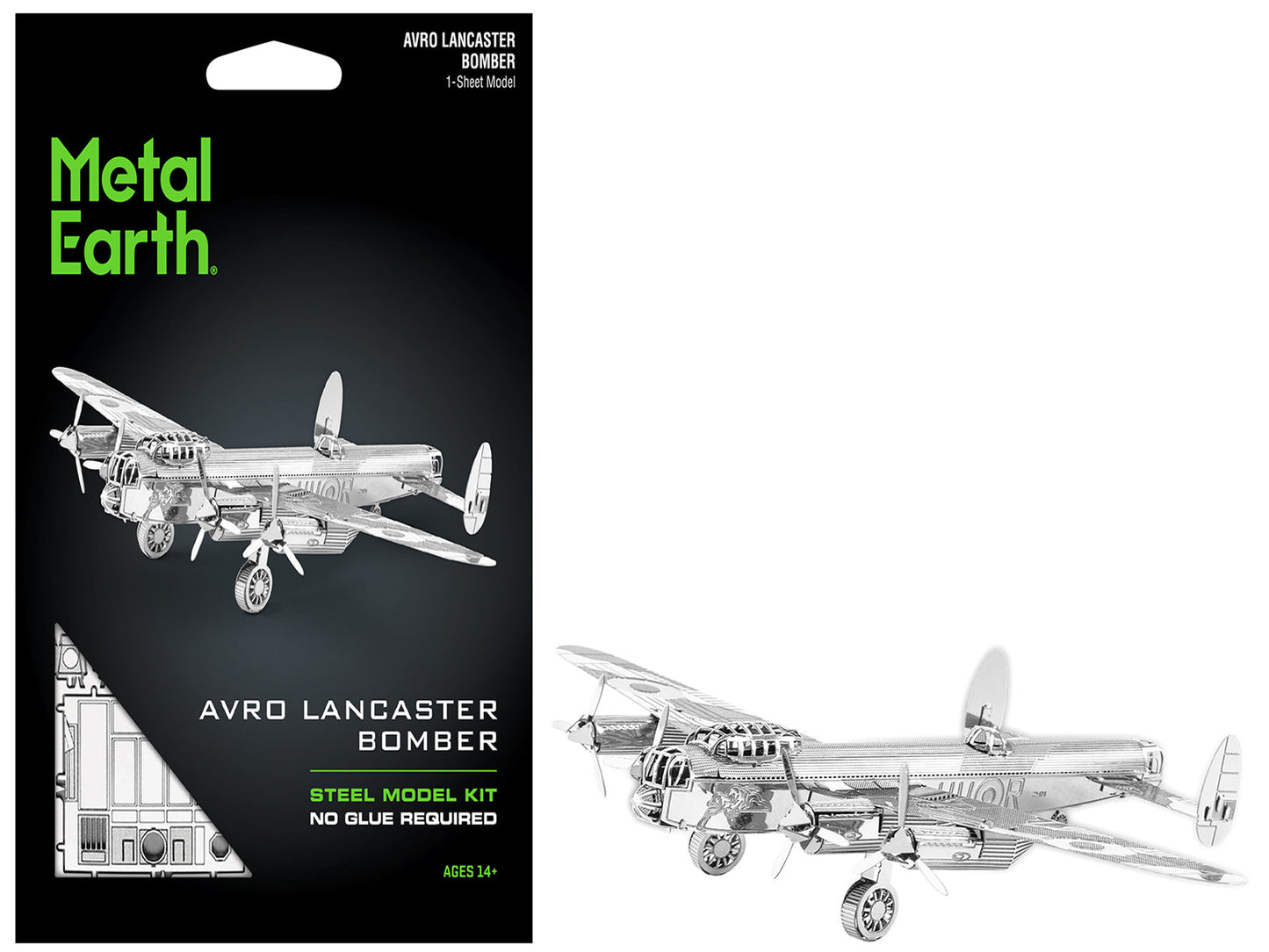 Model Kit Avro Lancaster Bomber Aircraft "Royal Air Force" (Moderate Difficulty) Steel Model