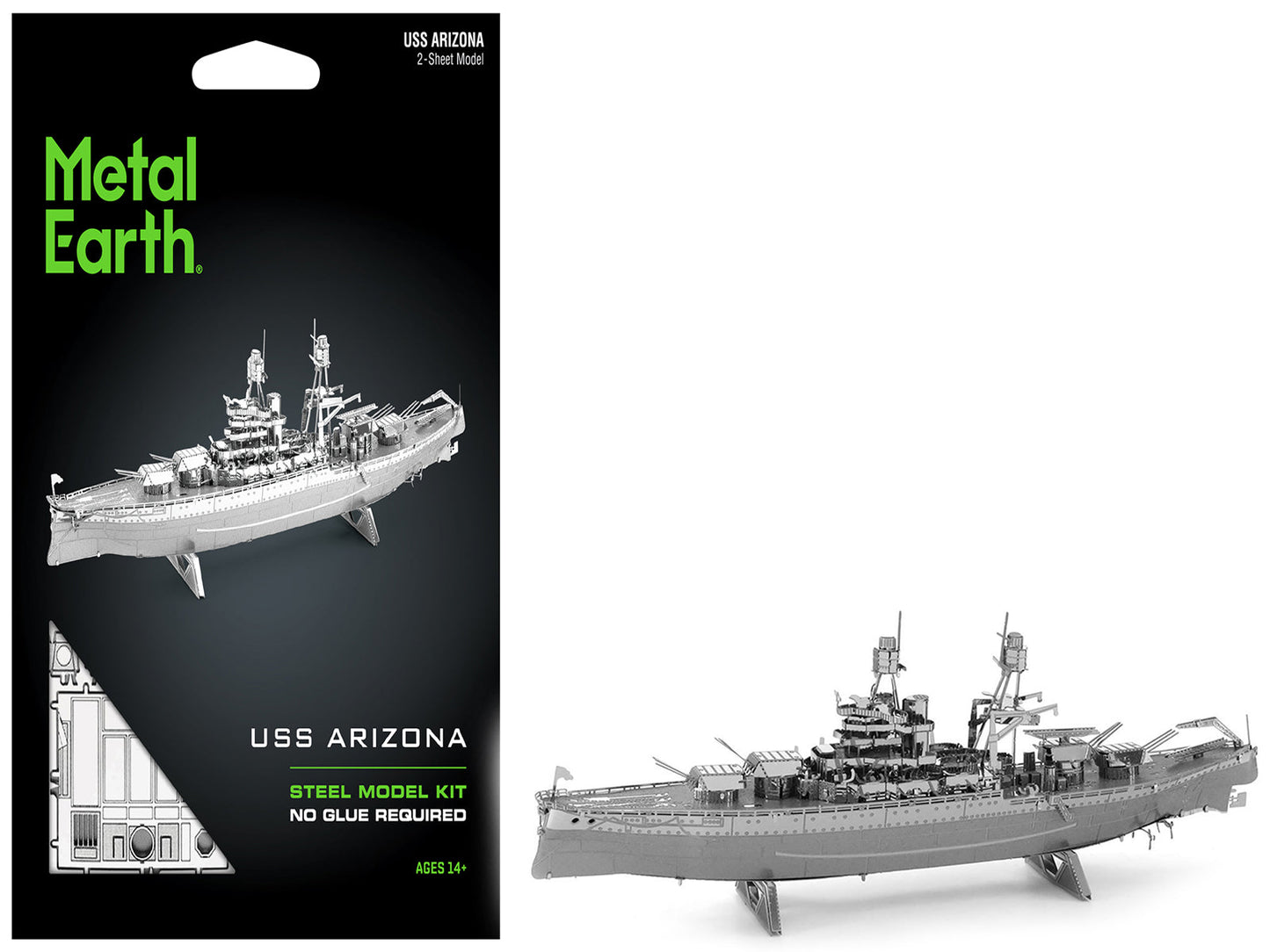 Model Kit USS Arizona Battleship (Challenging Difficulty) Steel Model