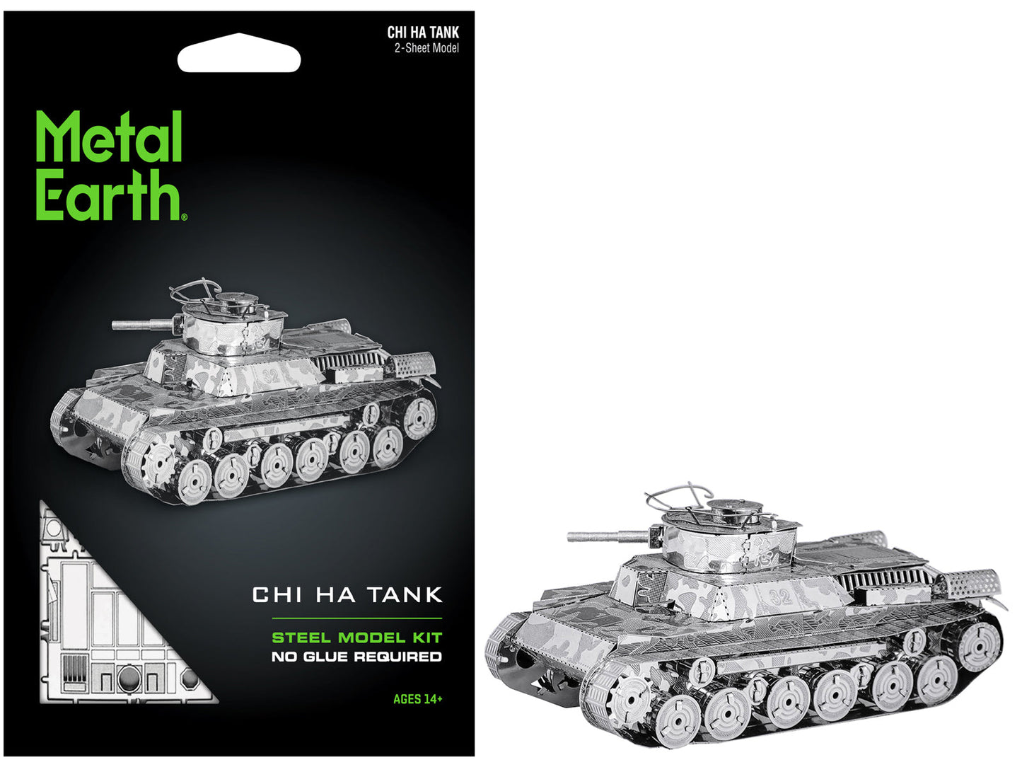 Model Kit Japanese Chi Ha Tank (Moderate Difficulty) Steel Model