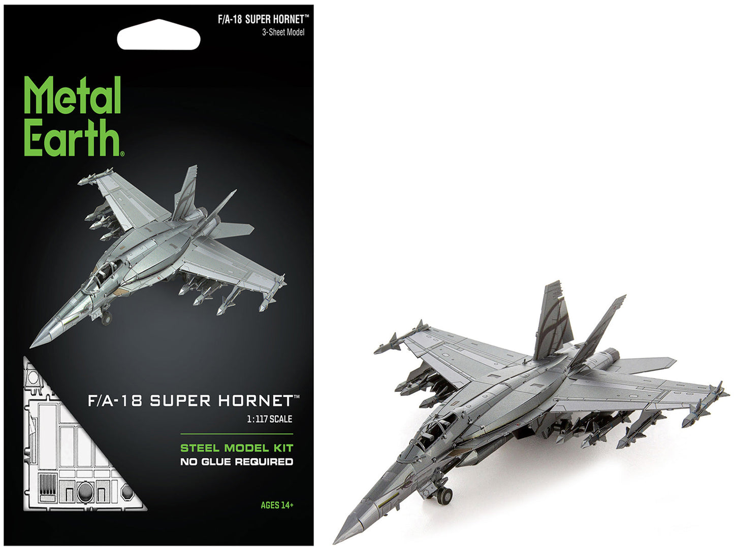 Model Kit Boeing F/A-18 Super Hornet Fighter Aircraft "United States Navy" (Moderate Difficulty) Steel Model