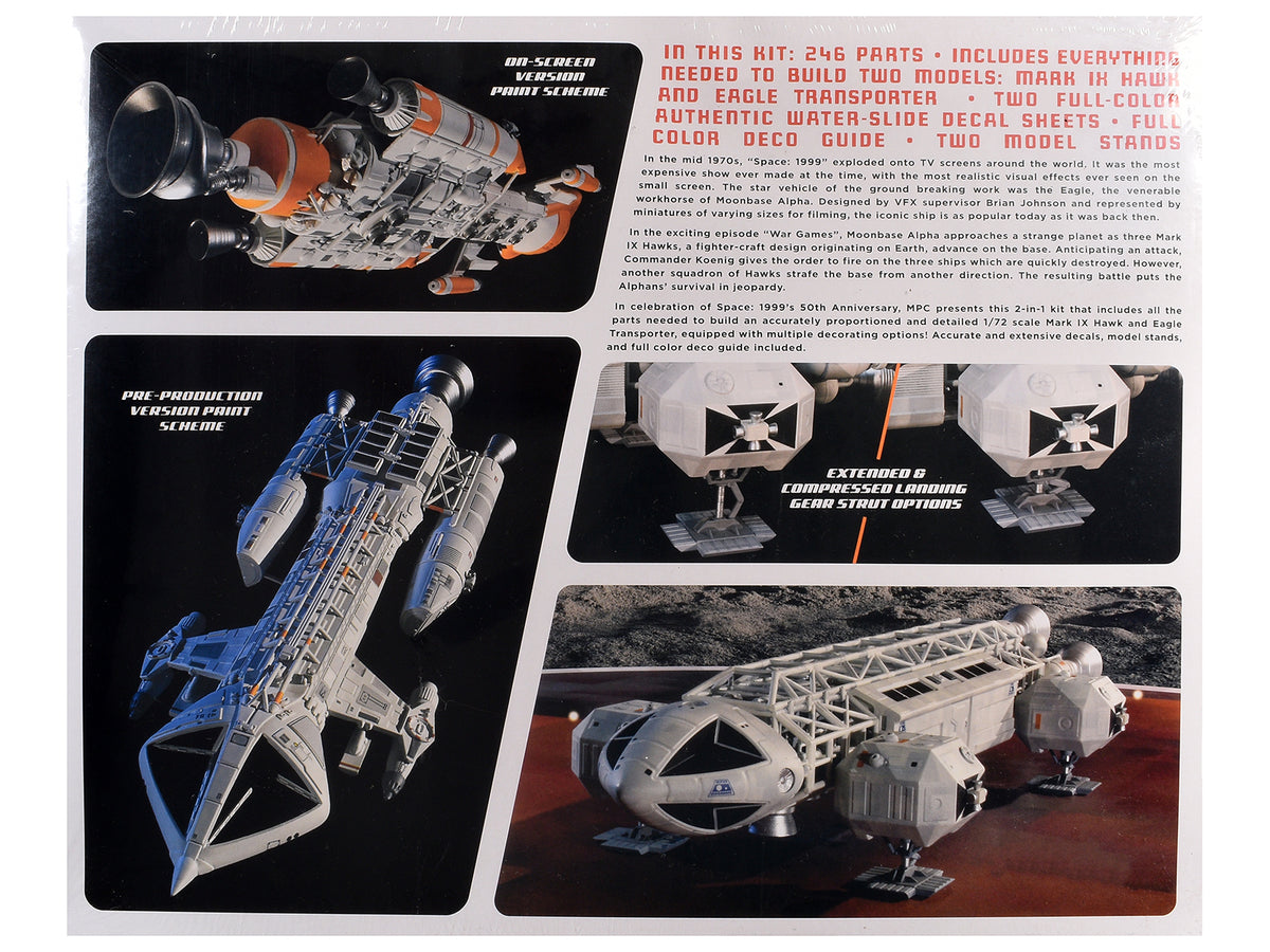 Skill 2 Model Kit Eagle and Hawk War Games Edition "Space: 1999" (1975-1977) TV Series 1/72 Scale Model
