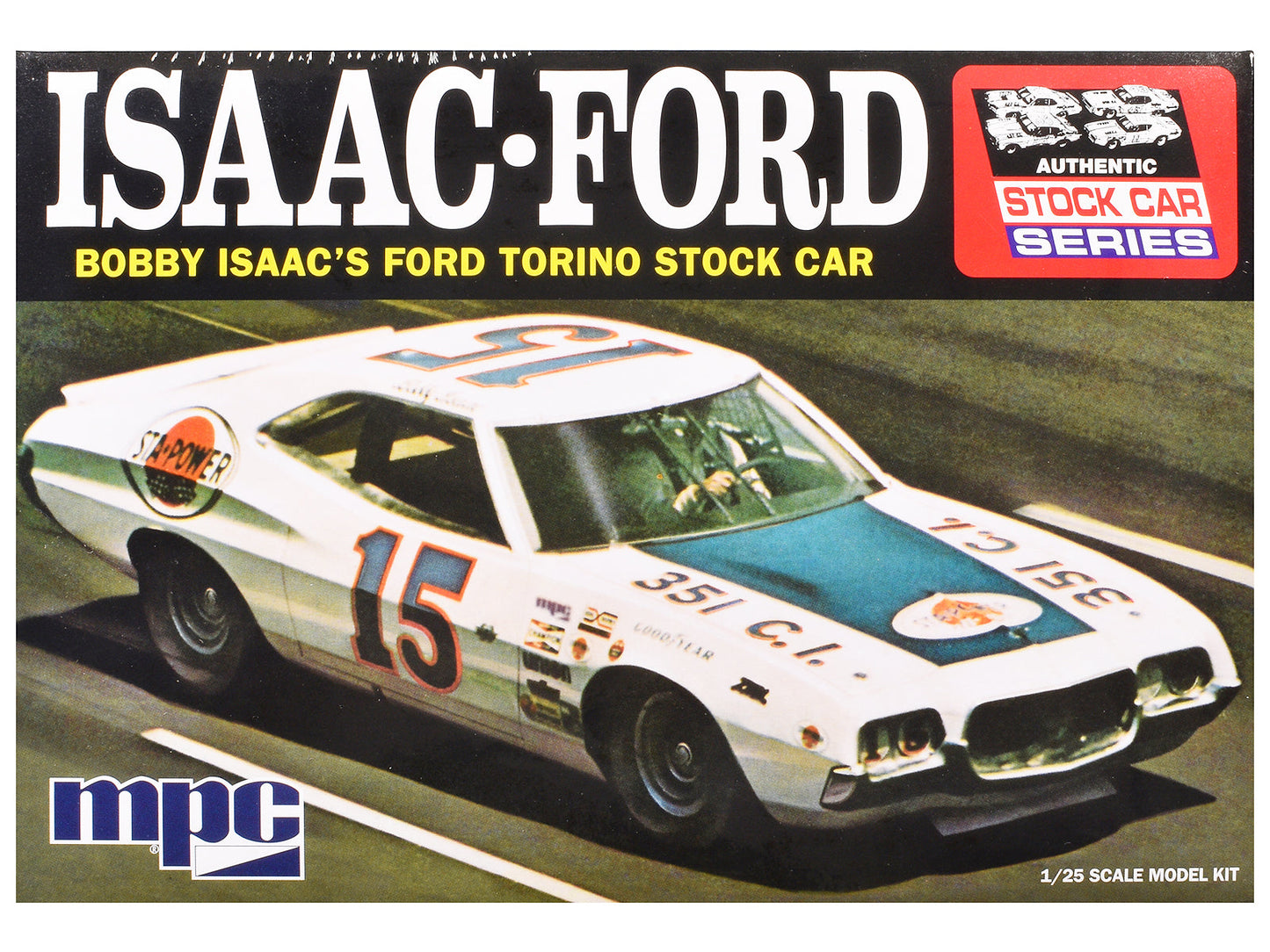 Skill 2 Model Kit 1972 Ford Torino Stock Car "Bobby Isaac" 1/25 Scale Model