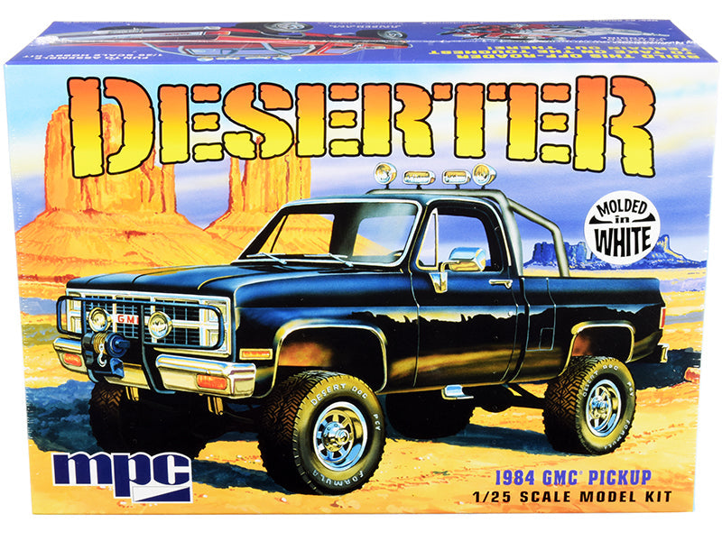 Skill 2 Model Kit 1984 GMC Pickup Truck (Molded in White) "Deserter" 1/25 Scale Model