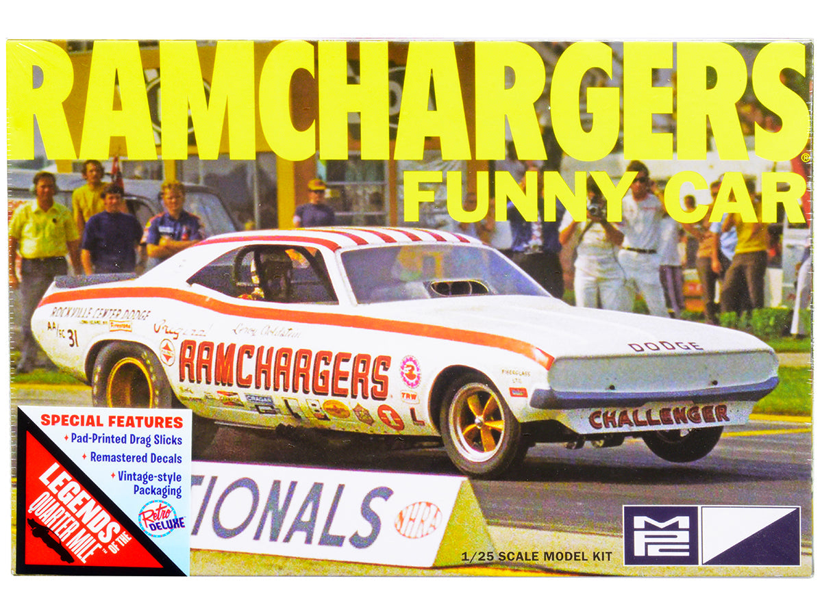 Skill 2 Model Kit Dodge Challenger Ramchargers Funny Car "Legends of the Quarter Mile" 1/25 Scale Model