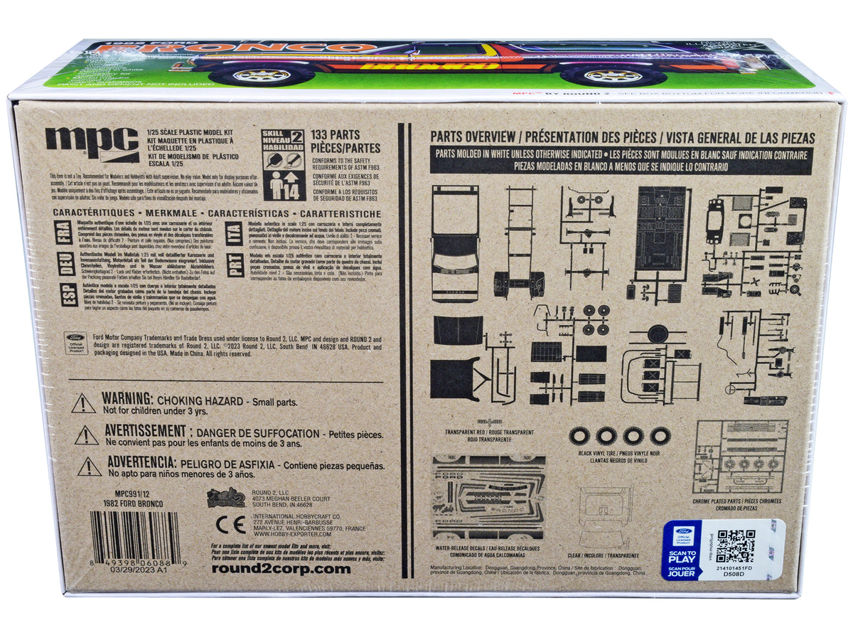 Skill 2 Model Kit 1982 Ford Bronco 1/25 Scale Model