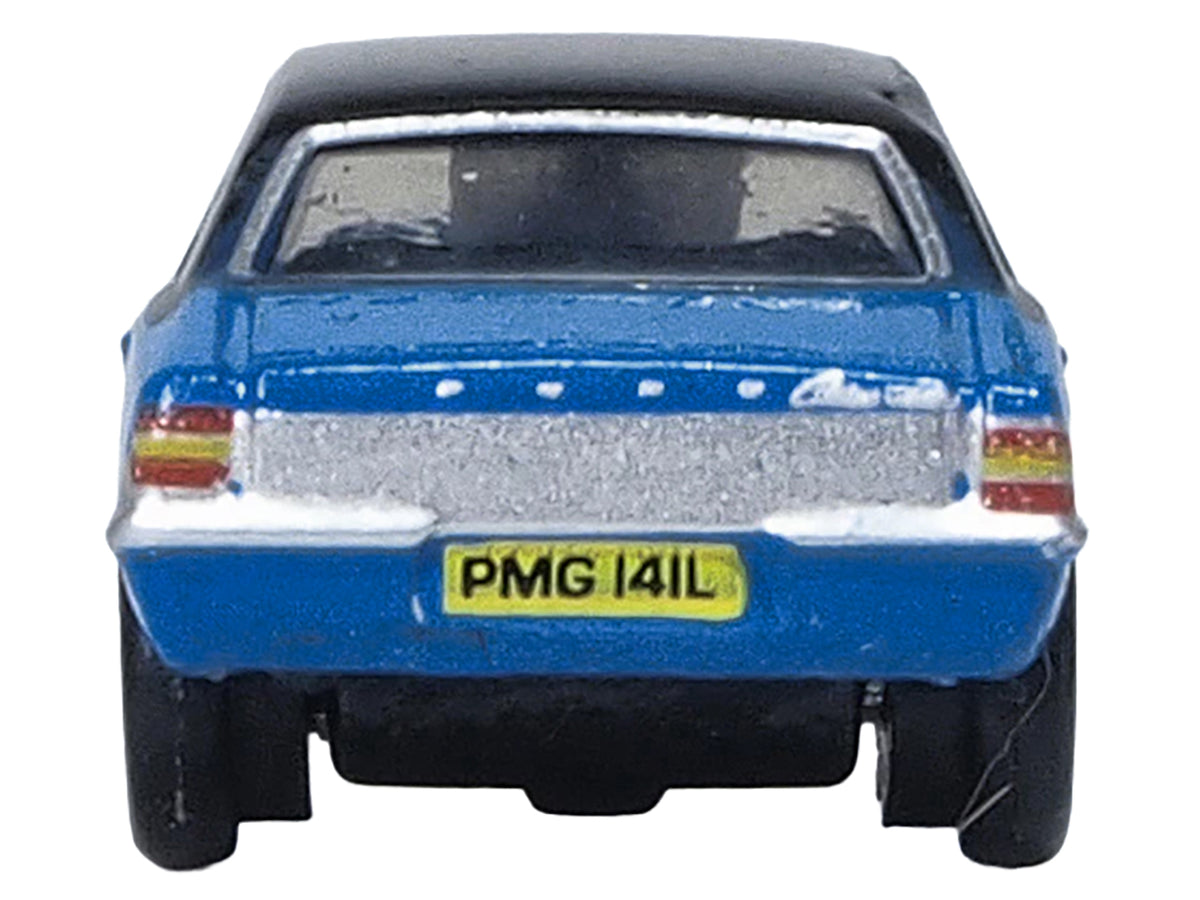 Ford Cortina MKIII RHD (Right Hand Drive) Electric Monza Blue with Black Top 1/148 (N) Scale Diecast Model Car