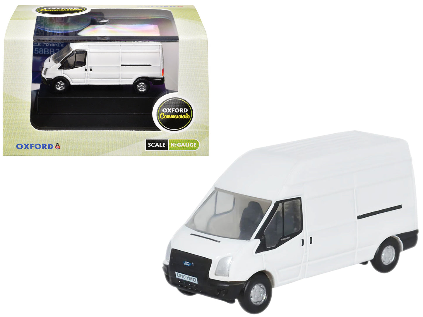 2006 Ford Transit LWB High Roof Van White 1/148 (N) Scale Diecast Model Car