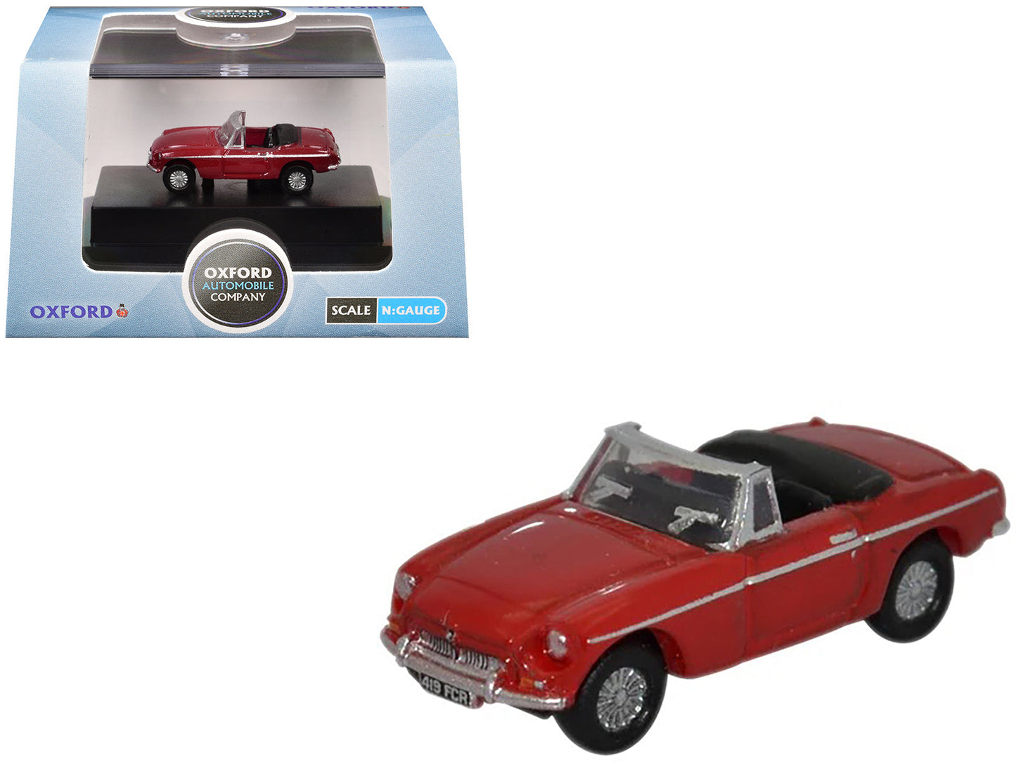 MG MGB Roadster RHD (Right Hand Drive) Tartan Red 1/148 (N) Scale Diecast Model Car