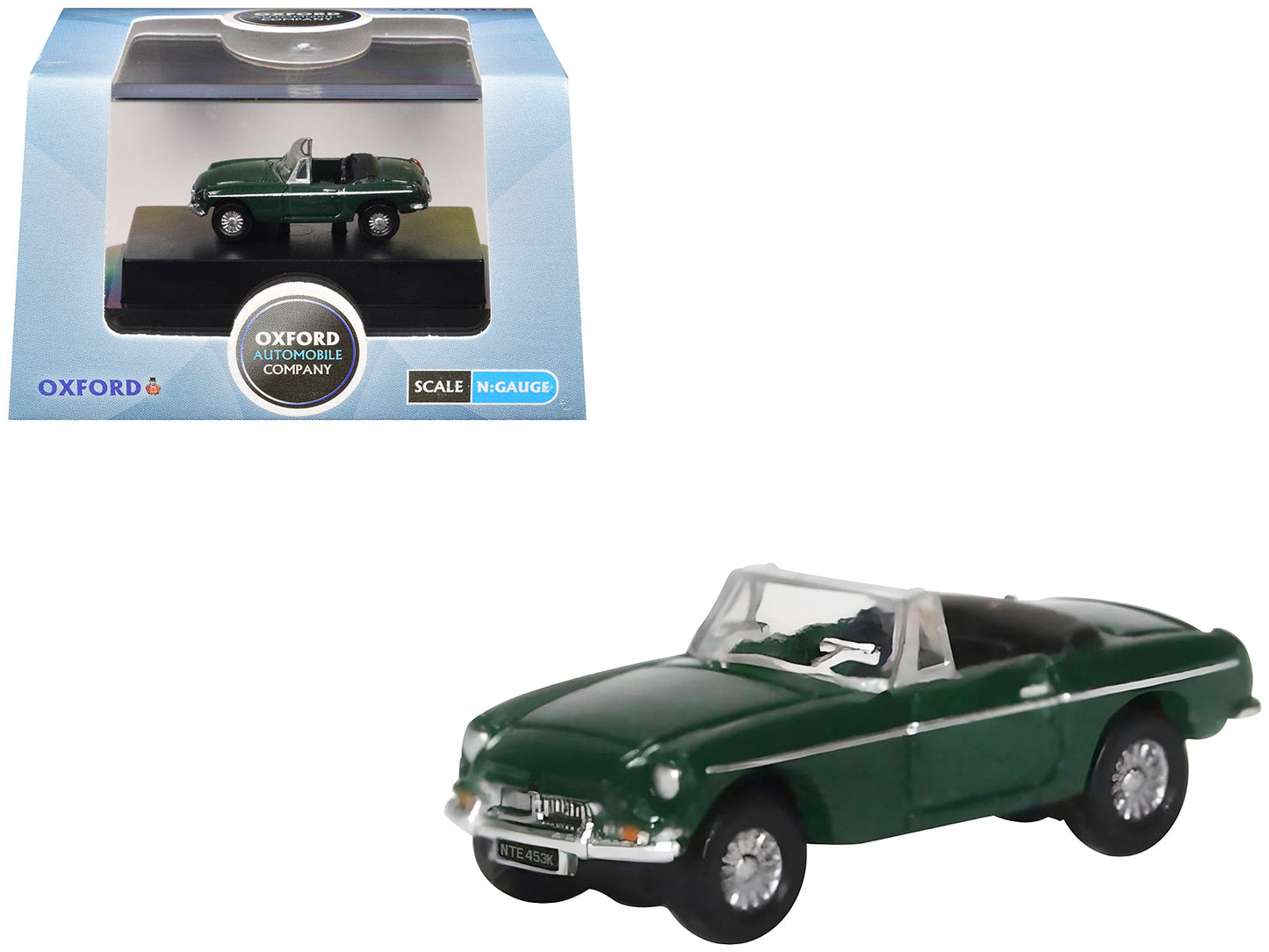 MG MGB Roadster RHD (Right Hand Drive) British Racing Green 1/148 (N) Scale Diecast Model Car