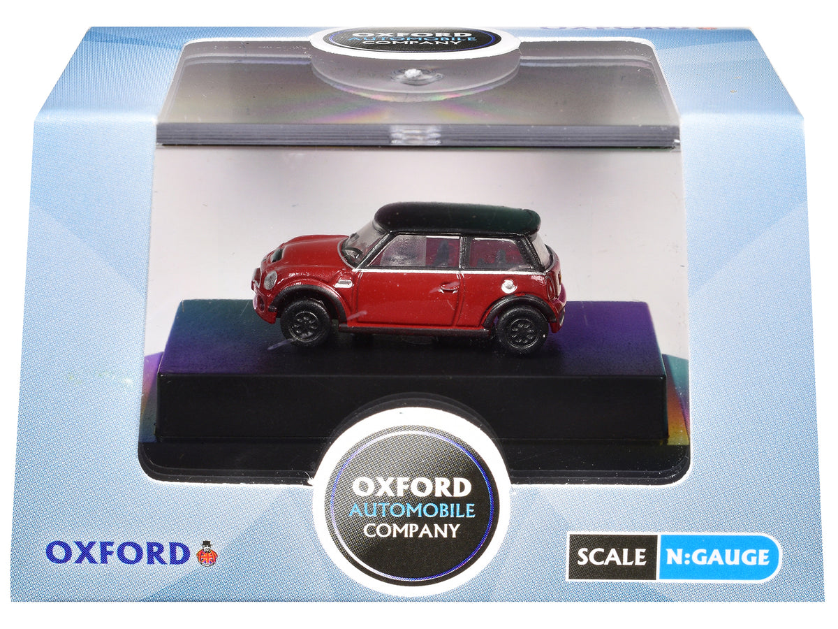 Mini Cooper S RHD (Right Hand Drive) Chili Red with Black Top 1/148 (N) Scale Diecast Model Car