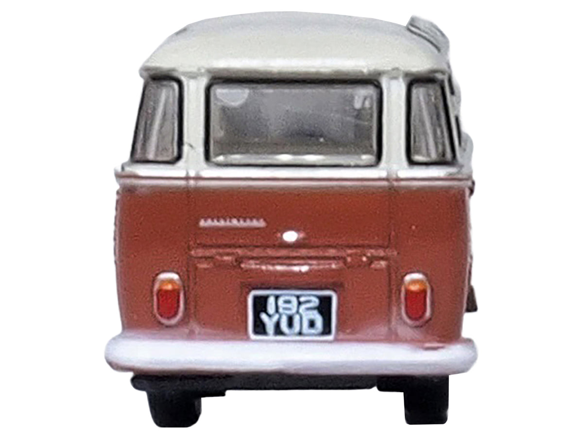 Volkswagen T1 Samba Bus Sealing Wax Red and Gray 1/148 (N) Scale Diecast Model Car