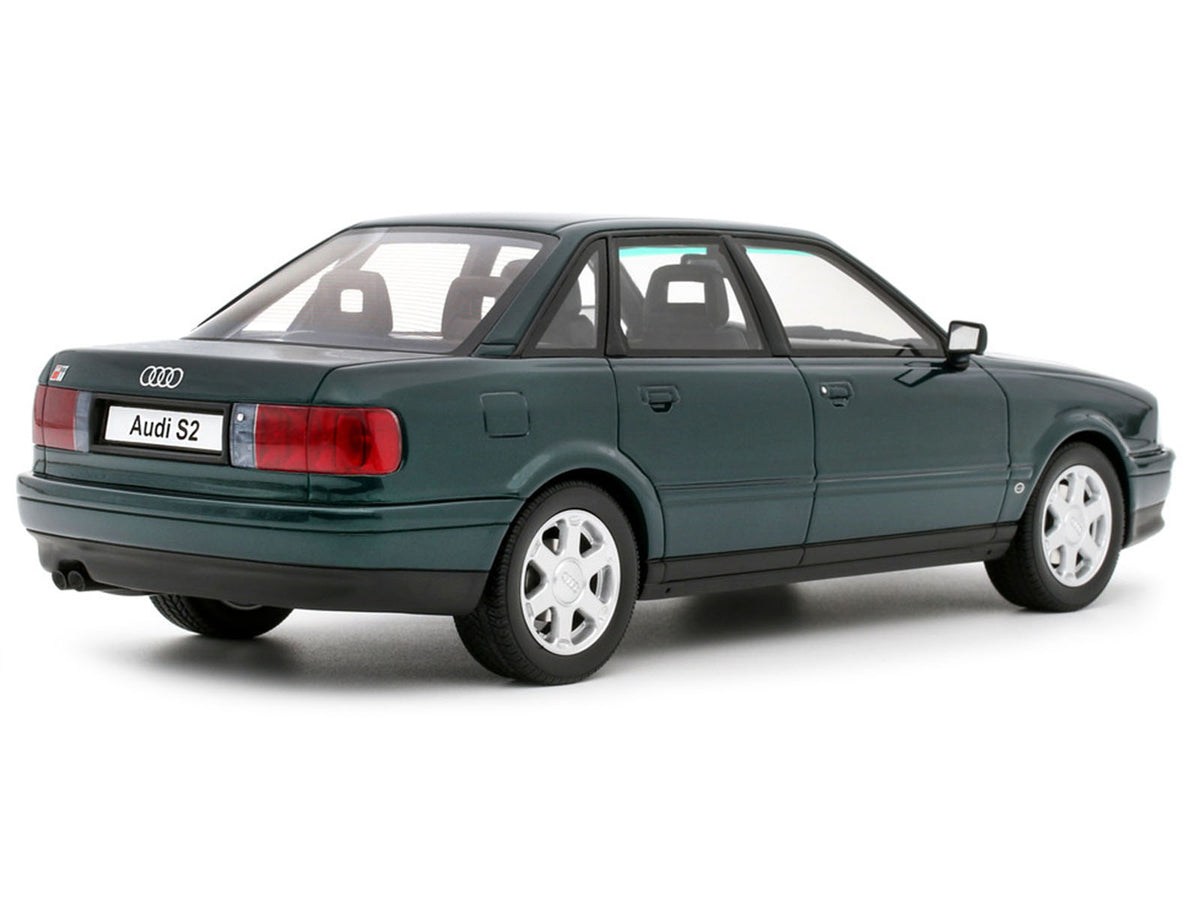 1993 Audi S2 Sedan Emerald Green Metallic Limited Edition to 2000 pieces Worldwide 1/18 Model Car