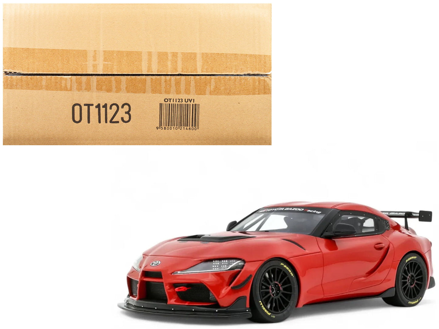 2023 Toyota Supra GT4 100 Edition Plasma Orange Metallic Limited Edition to 999 pieces Worldwide 1/18 Model Car
