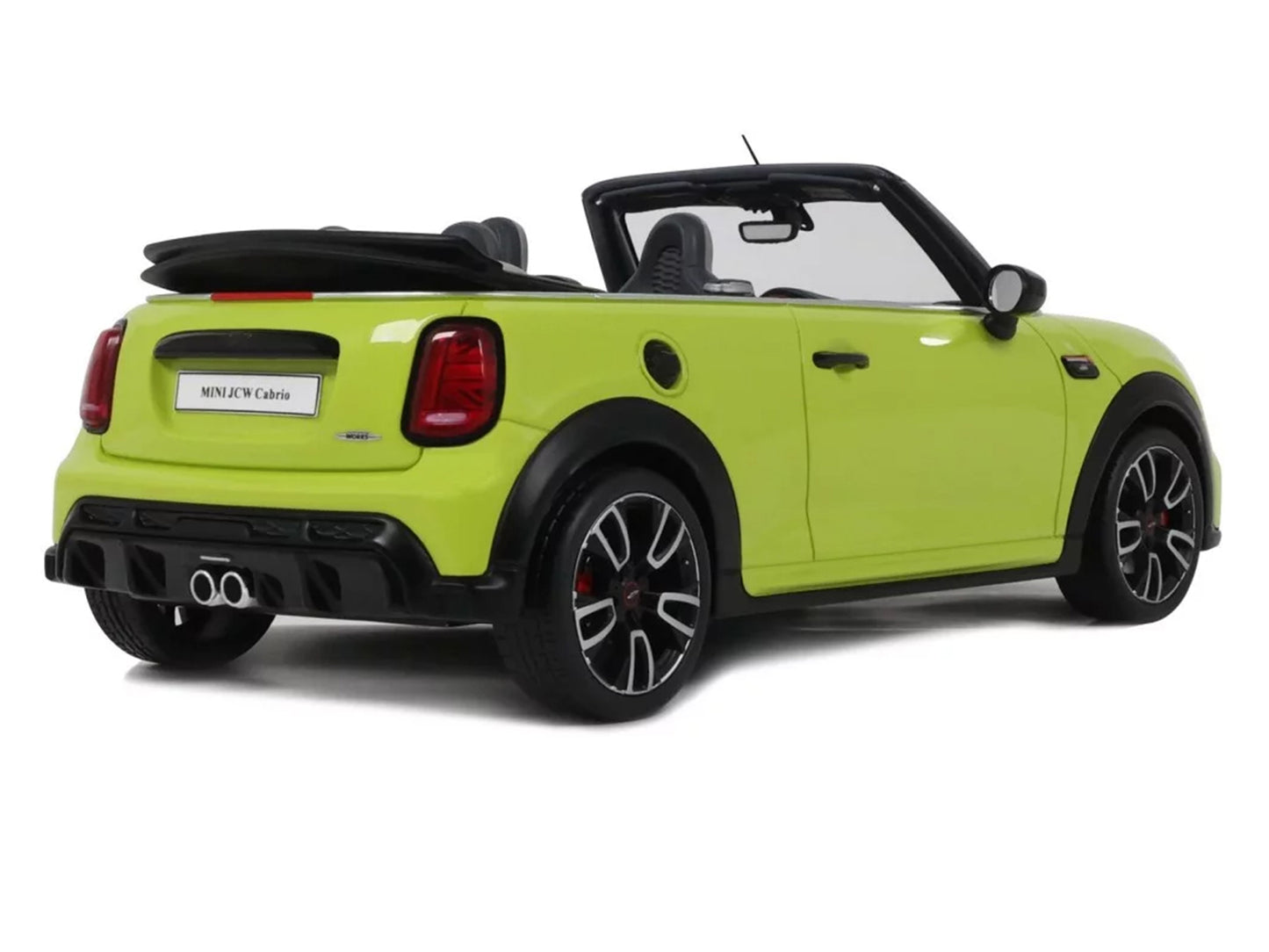 2021 Mini JCW Cabrio Zesty Yellow with Black Stripes 1/18 Model Car