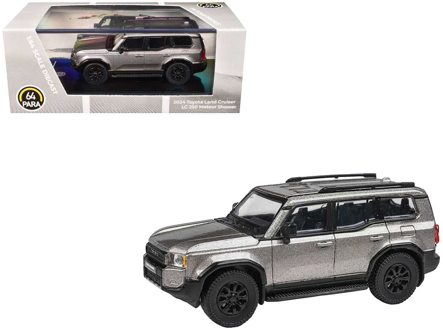 2024 Toyota Land Cruiser 250 Prado Meteor Shower Silver Metallic 1/64 Diecast Model Car
