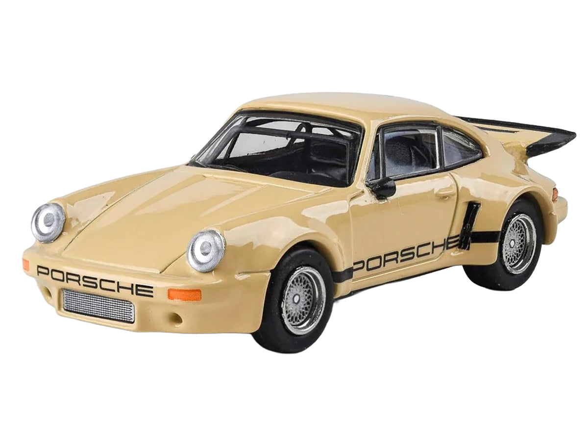 Porsche 911 Carrera RSR 3.0 Sahara Beige with Black Stripes 1/64 Diecast Model Car
