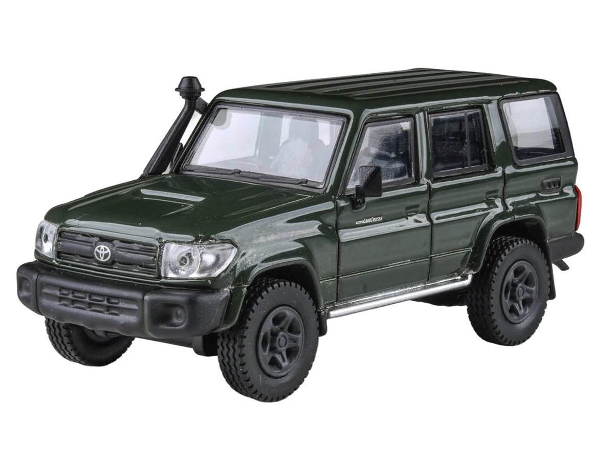 2014 Toyota Land Cruiser LC 76 Military Green 1/64 Diecast Model Car