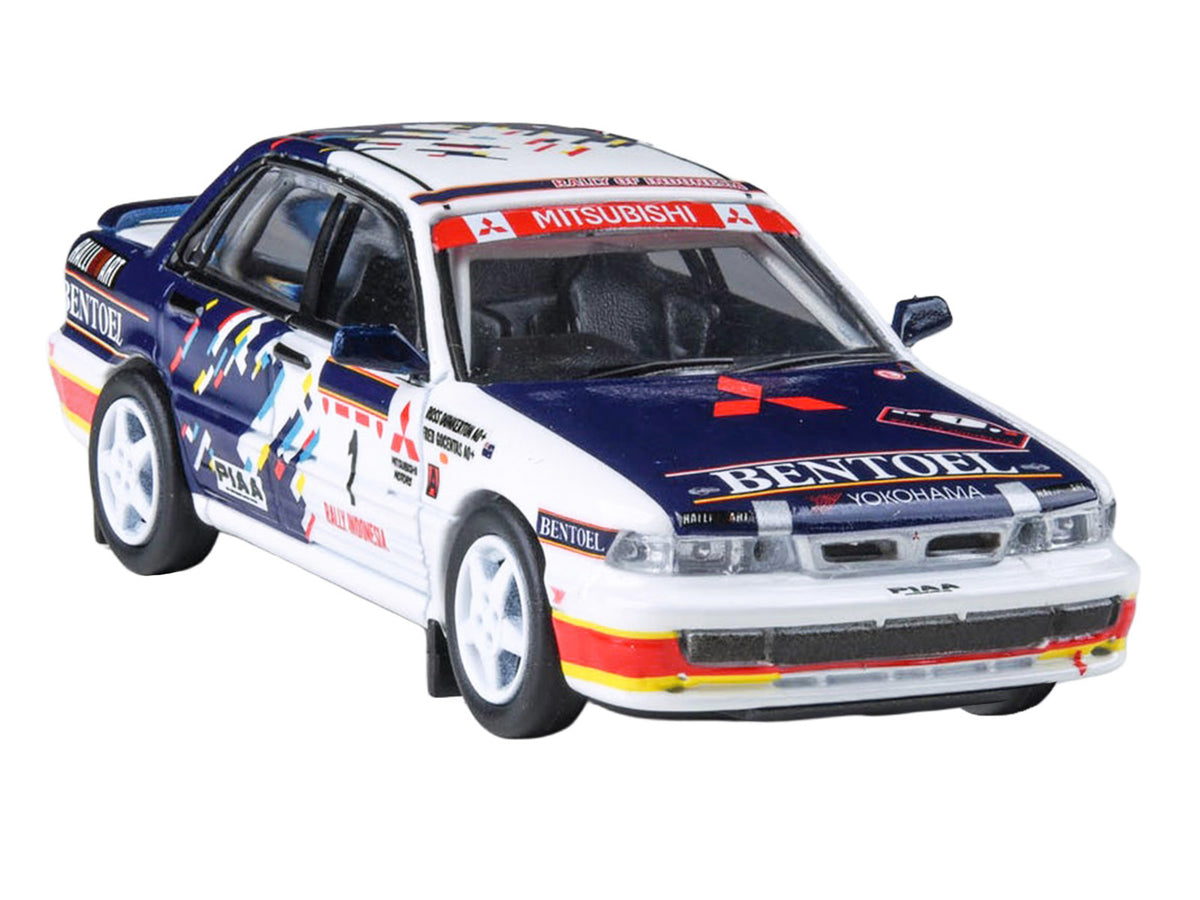 Mitsubishi Galant VR-4 RHD (Right Hand Drive) #1 Ross Dunkerton - Fred Gocentas "Rally Indonesia" (1993) 1/64 Diecast Model Car