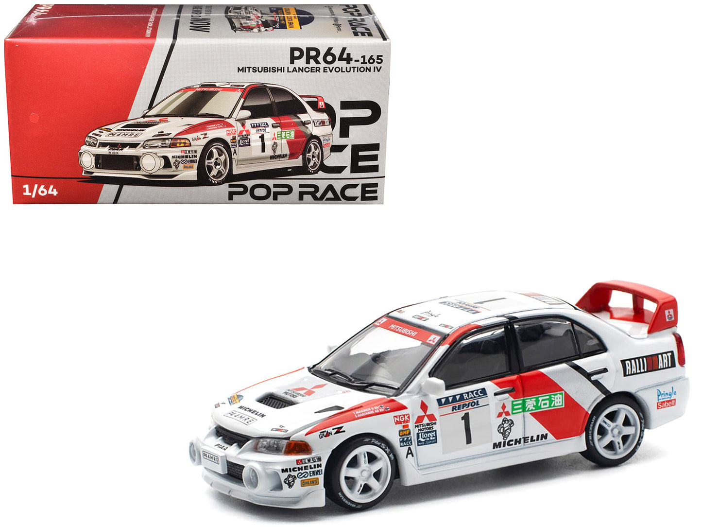 Mitsubishi Lancer Evolution IV RHD (Right Hand Drive) #1 Tommi Makinen - Seppo Harjanne Winner "Rally de Catalunya" (1997) 1/64 Diecast Model Car
