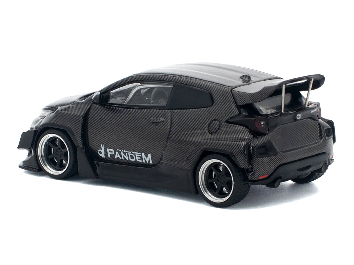 Toyota "Pandem" GR Yaris RHD (Right Hand Drive) Carbon Fiber 1/64 Diecast Model Car