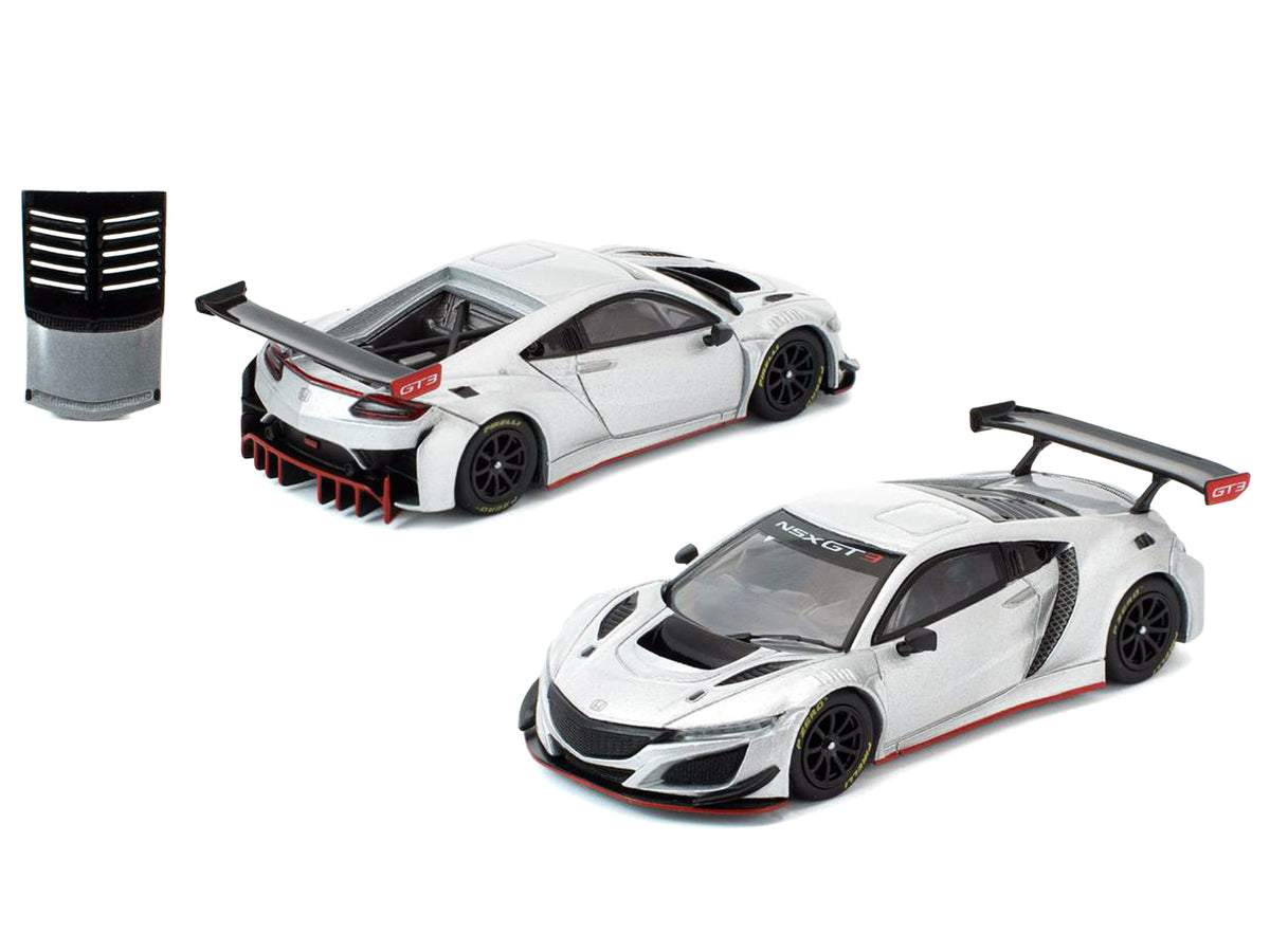 Honda NSX GT3 EVO22 Silver Metallic "Brazilian Event Exclusive" 1/64 Diecast Model Car