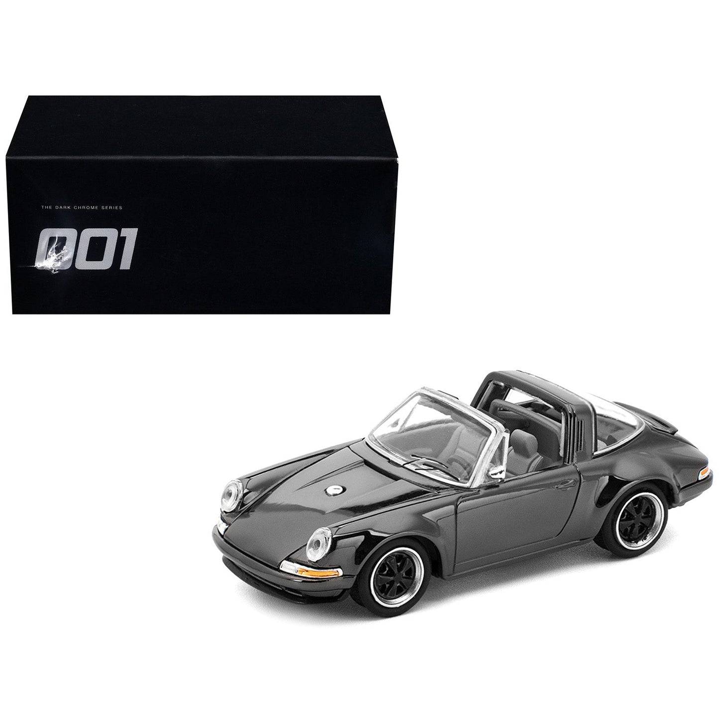 Singer Targa Dark Chrome "The Dark Chrome Series" 1/64 Diecast Model Car