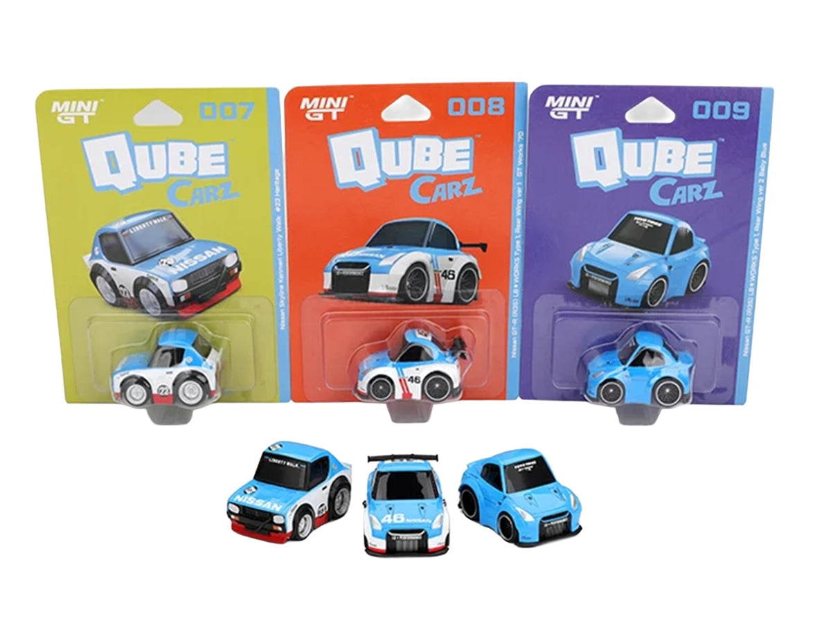 "QubeCarz" Series #2 Set of 3 pieces 1/64 Diecast Model Cars