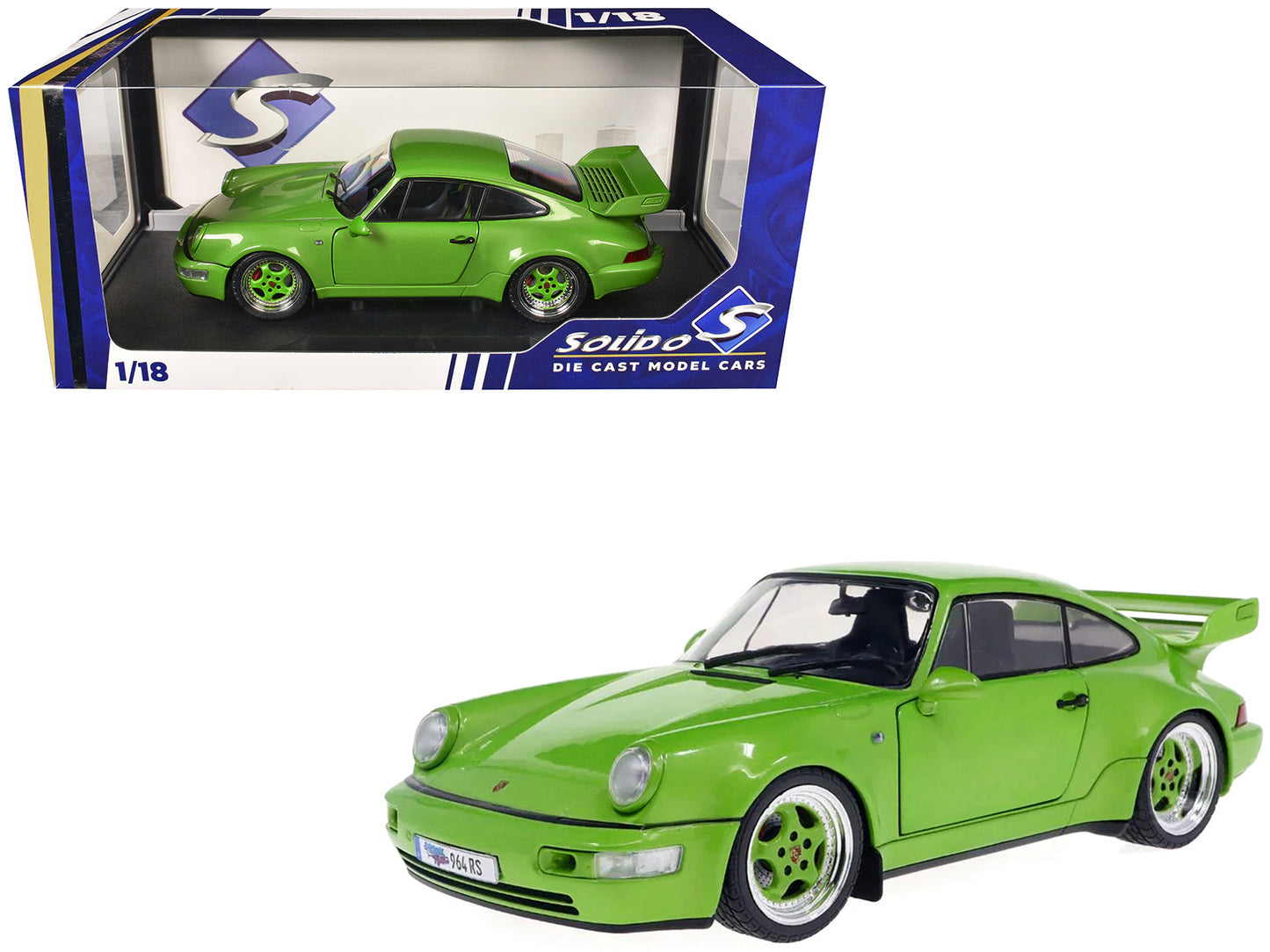 1990 Porsche 911 (964) Carrera RS "Streetfighter" Green Metallic 1/18 Diecast Model Car