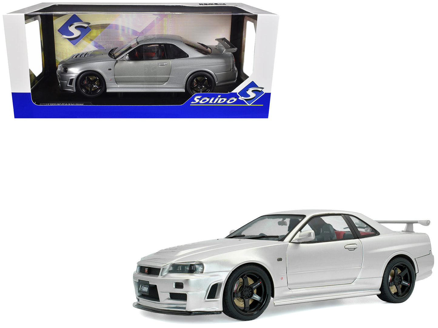 1999 Nissan Skyline GT-R (R34) Z-Tune RHD (Right Hand Drive) Silver Metallic 1/18 Diecast Model Car