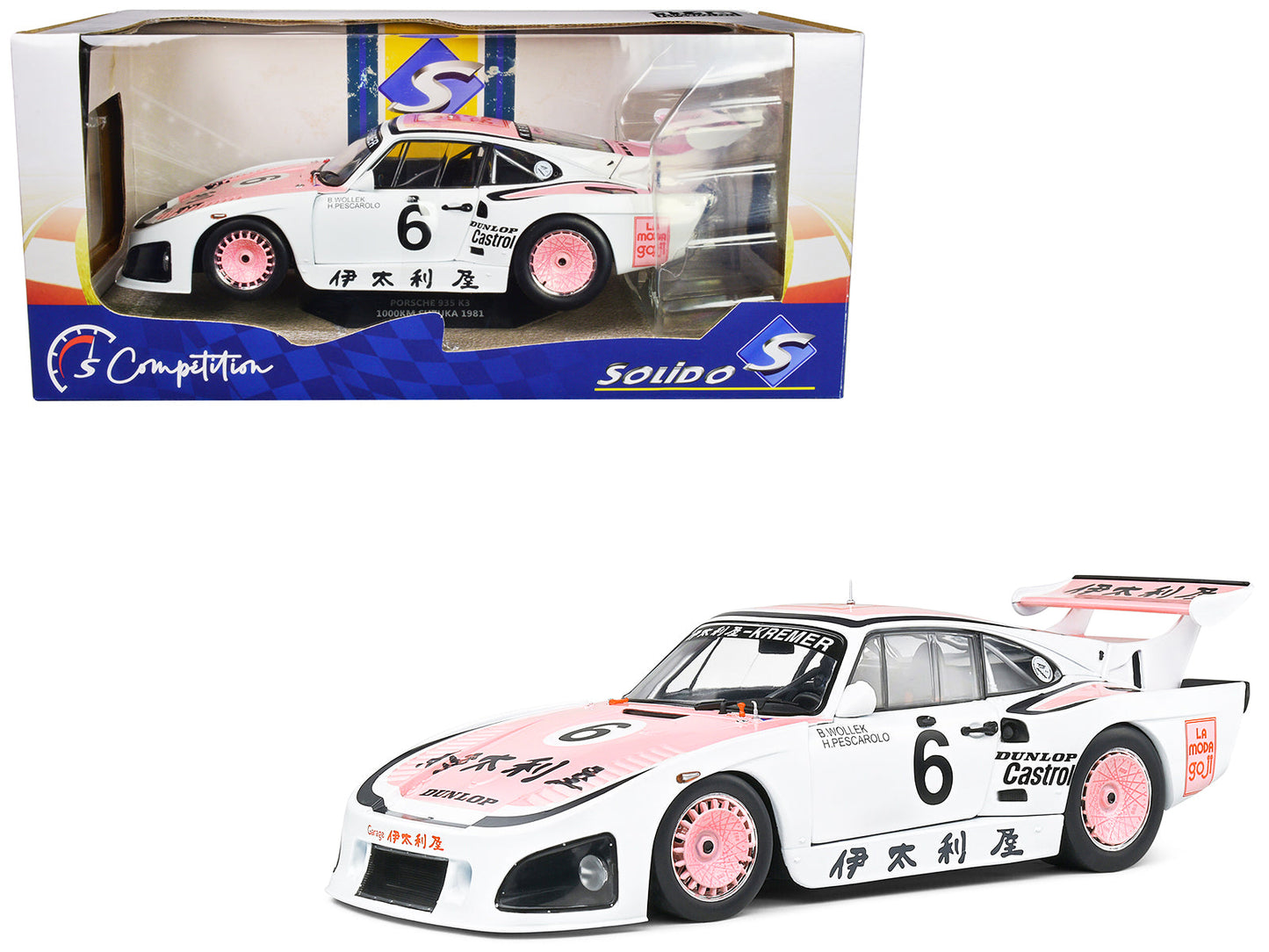 Porsche 935 K3 #6 Bob Wollek - Henri Pescarolo Winner "Suzuka 1000KM" (1981) "Competition" Series 1/18 Diecast Model Car